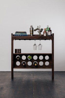 Seattle sidetable bar mörkbrun#1