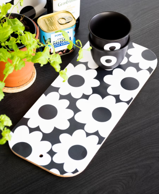 Flora skärbräda/serveringsbricka 17x40 cm svart#2