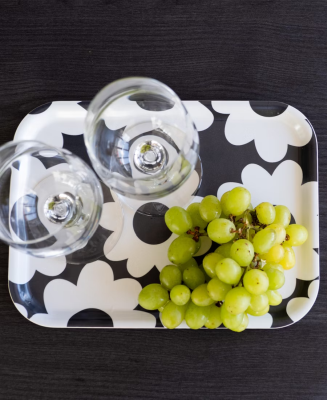 Flora serveringsbricka 20x27 cm svart#2