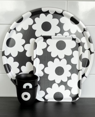 Flora serveringsbricka 20x27 cm svart#3