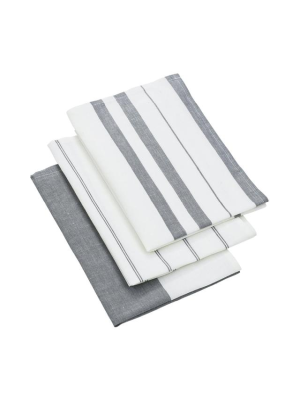 Cleo kökshandduk 3-pack svart/vit