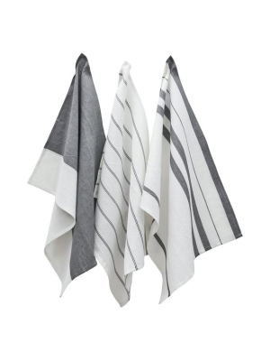 Cleo kökshandduk 3-pack svart/vit#2