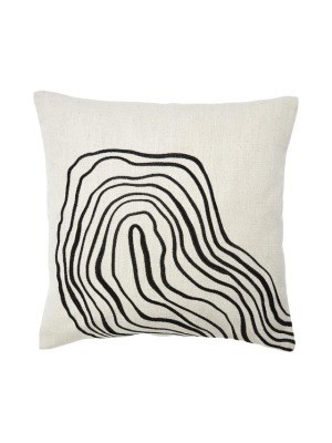 Curve kuddfodral svart/vit 45x45 cm