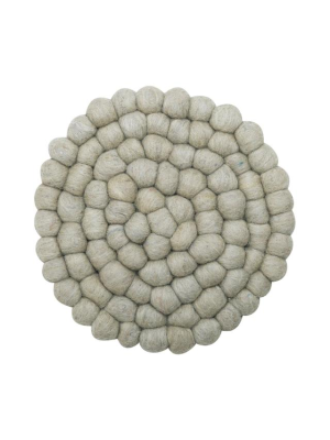 Nisha grytunderlägg i ull 20 cm offwhite