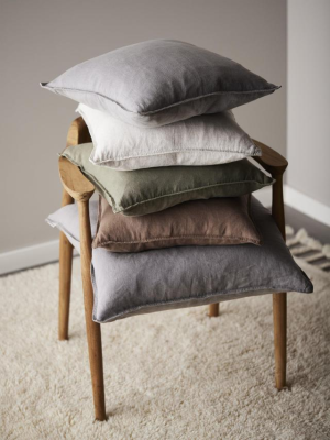 Julie kuddfodral lin/vit 45x45 cm#2