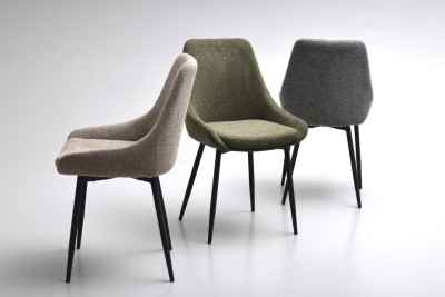 Sierra stol grönt tyg/svart metall#6