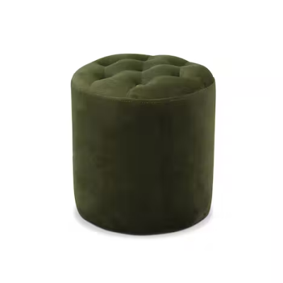 Pisa puff sammet mörkgrön