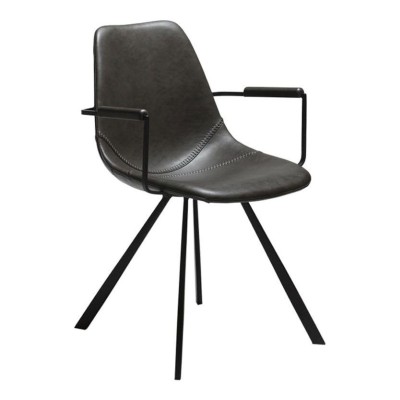 Pitch karmstol vintage grå konstäder/svarta ben#1