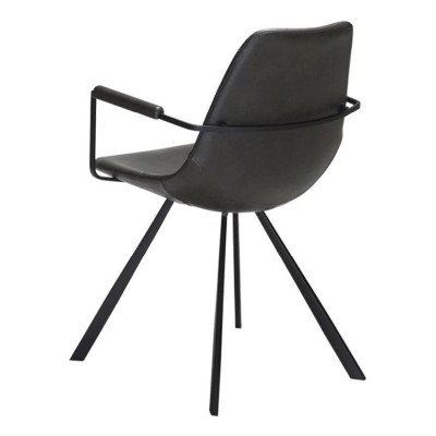 Pitch karmstol vintage grå konstäder/svarta ben#2