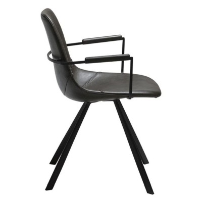 Pitch karmstol vintage grå konstäder/svarta ben#4