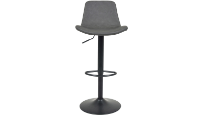 Jack barstol mörkgrå vintage PU/svart metall höj-och sänkbar#2