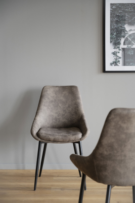 Sierra stol mullvad microfiber/svarta metall ben#2