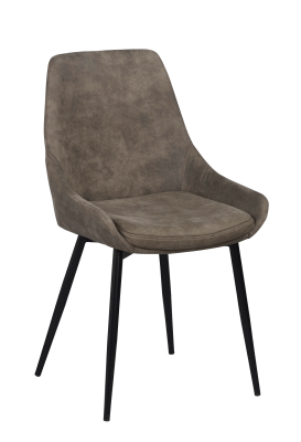 Sierra stol mullvad microfiber/svarta metall ben#4