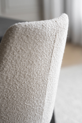 Sierra stol beige bouclétyg/svarta metall ben#3