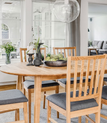 Filippa stol ek/grått tyg#2