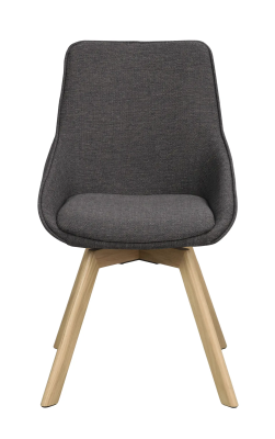 Alison stol grått tyg/ekben snurr