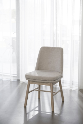 Amesbury stol ljusbeige tyg/vitpigmenterade ekben#2