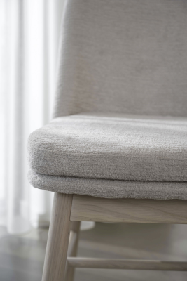 Amesbury stol ljusbeige tyg/vitpigmenterade ekben#3