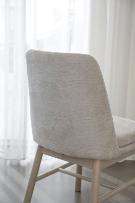 Amesbury stol ljusbeige tyg/vitpigmenterade ekben#4