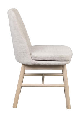 Amesbury stol ljusbeige tyg/vitpigmenterade ekben#8