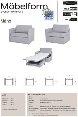 Månö bäddfåtölj armstöd/armstöd#3