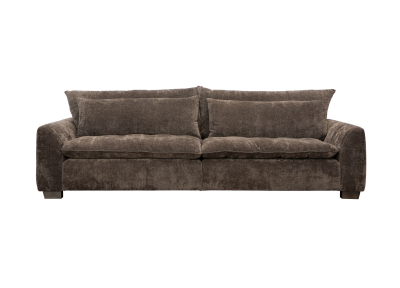 Ideal soffa 3-sits arm 2 tyg Kimono Sing and Walk/mörkbrun ek