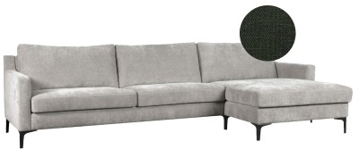 Milano soffa 3-sits med divan tyg Ponza 17 green