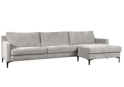 Milano soffa 3-sits med divan tyg Isola 09 stone