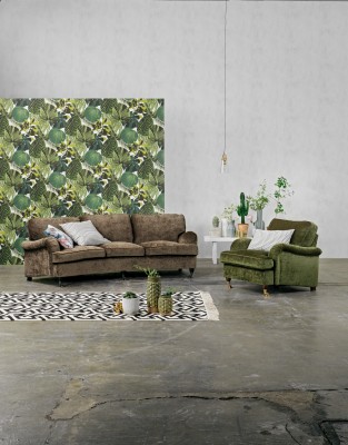 London soffa 3-sits svängd C2 tyg Eros earth/ek mässing#2