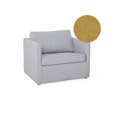 Månö bäddfåtölj armstöd/armstöd tyg Siri 05 gul