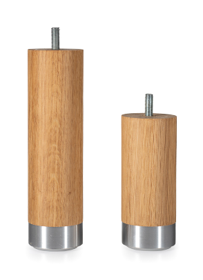 Adam sängben oljad ek/aluminium 12 cm