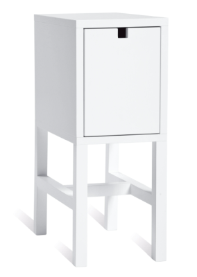 Falsterbo sängbord lågt vit