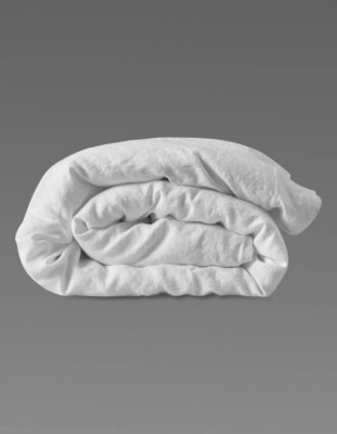 Påslakan linne 150x210 cm White Linen - Lin Living