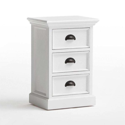 Halifax sängbord med lådor vit