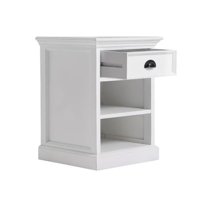 Halifax sängbord med hyllplan vit#2