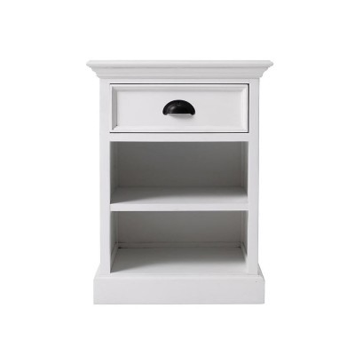 Halifax sängbord med hyllplan vit#3