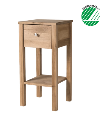 Wilma sängbord vitoljad ek