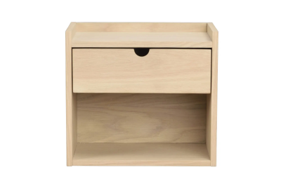 Hillmond vägghylla/sängbord 1L 40 vitpigmenterad ek