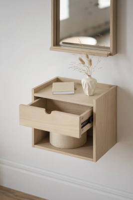 Hillmond sängbord vitpigmenterad ek#3