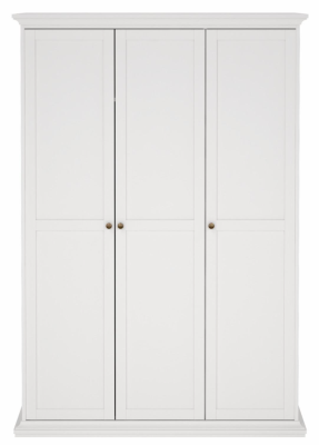 Paris garderob 3 dörrar vit