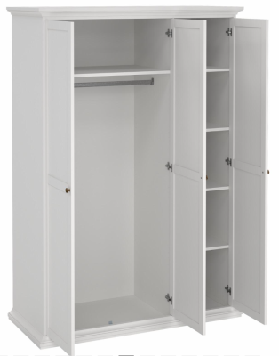 Paris garderob 3 dörrar vit#3