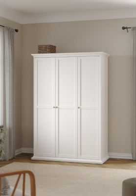 Paris garderob 3 dörrar vit#7