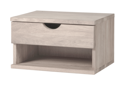 Wally sängbord vägghängt vitoljad ek