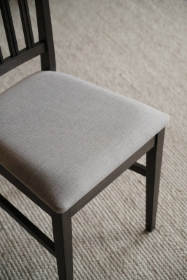 Filippa stol mörkbrun ek/beige tyg#5