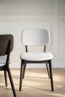 Barrett stol brun ek/ljusbeige tyg#4