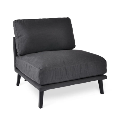 Easy mittdel Sunbrella Sooty/svart alu