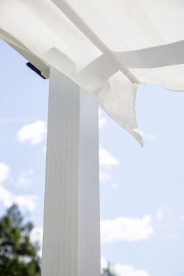 Lazio pergola vit alu/vitt tyg#5