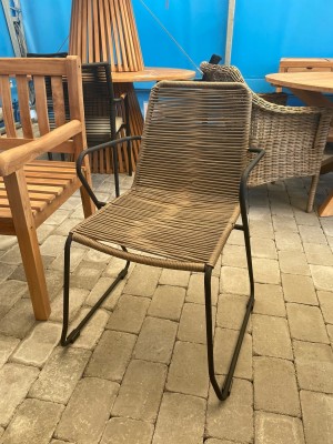 Algarve karmstol rep natur/svart