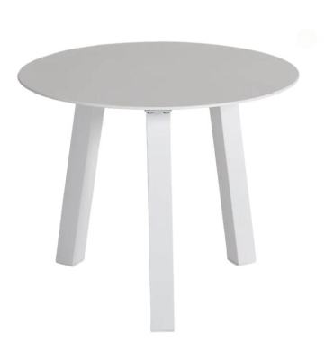 Como sidobord runt 55 cm vit alu