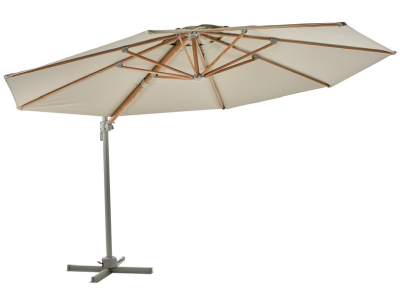 Luzzi sidoarmsparasoll 350 cm khaki/ljusgrå